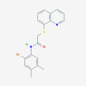 N-(2-bromo-4,5-dimethylphenyl)-2-(8-quinolinylthio)acetamide