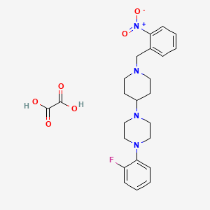 molecular formula C24H29FN4O6 B3973511 1-(2-fluorophenyl)-4-[1-(2-nitrobenzyl)-4-piperidinyl]piperazine oxalate 