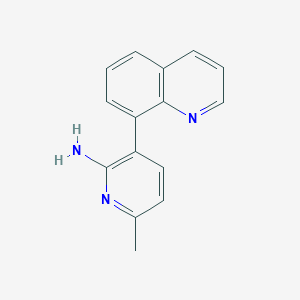 molecular formula C15H13N3 B3973529 6-methyl-3-(8-quinolinyl)-2-pyridinamine 