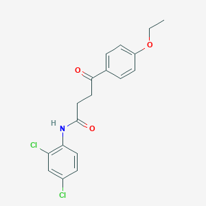 molecular formula C18H17Cl2NO3 B3973573 N-(2,4-dichlorophenyl)-4-(4-ethoxyphenyl)-4-oxobutanamide 