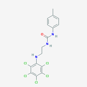 molecular formula C16H14Cl5N3O B397359 N-(4-Methylphenyl)-N'-(2-(2,3,4,5,6-pentachloroanilino)ethyl)urea 