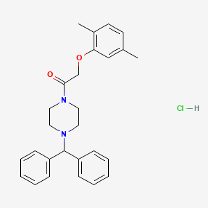 1-[(2,5-dimethylphenoxy)acetyl]-4-(diphenylmethyl)piperazine hydrochloride