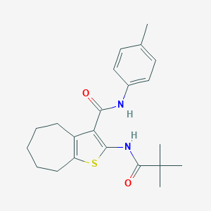2-[(2,2-dimethylpropanoyl)amino]-N-(4-methylphenyl)-5,6,7,8-tetrahydro-4H-cyclohepta[b]thiophene-3-carboxamide