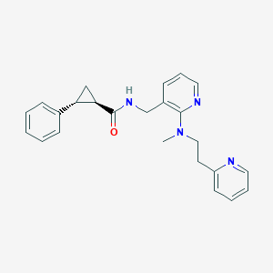 (1R*,2R*)-N-[(2-{methyl[2-(2-pyridinyl)ethyl]amino}-3-pyridinyl)methyl]-2-phenylcyclopropanecarboxamide