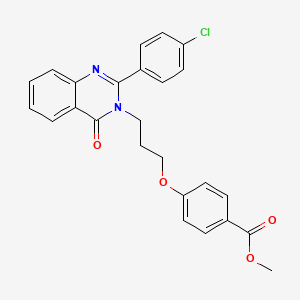 molecular formula C25H21ClN2O4 B3973648 methyl 4-{3-[2-(4-chlorophenyl)-4-oxo-3(4H)-quinazolinyl]propoxy}benzoate 