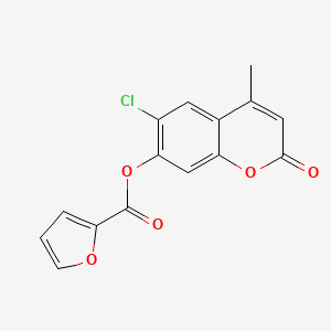 6-chloro-4-methyl-2-oxo-2H-chromen-7-yl 2-furoate