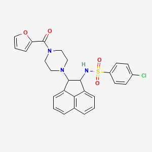 4-chloro-N-{2-[4-(2-furoyl)-1-piperazinyl]-1,2-dihydro-1-acenaphthylenyl}benzenesulfonamide