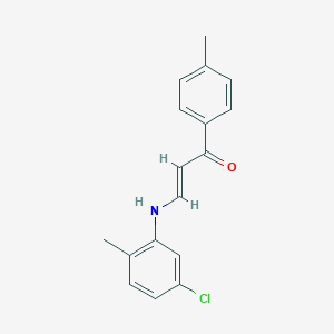molecular formula C17H16ClNO B397368 3-[(5-Chloro-2-methylphenyl)imino]-1-(4-methylphenyl)-1-propen-1-ol 