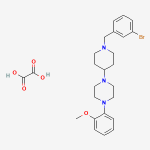 molecular formula C25H32BrN3O5 B3973694 1-[1-(3-bromobenzyl)-4-piperidinyl]-4-(2-methoxyphenyl)piperazine oxalate 