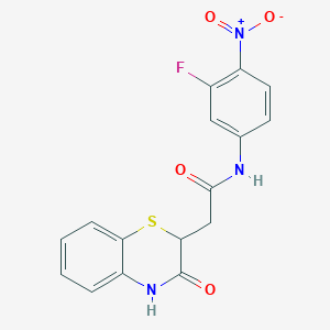 N-(3-fluoro-4-nitrophenyl)-2-(3-oxo-3,4-dihydro-2H-1,4-benzothiazin-2-yl)acetamide