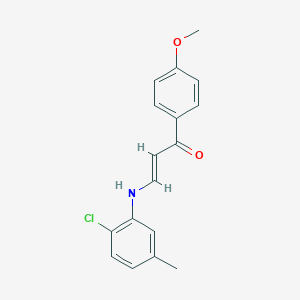 molecular formula C17H16ClNO2 B397370 (2E)-3-[(2-chloro-5-methylphenyl)amino]-1-(4-methoxyphenyl)prop-2-en-1-one 