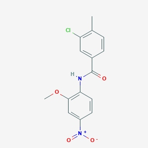 molecular formula C15H13ClN2O4 B3973726 3-chloro-N-(2-methoxy-4-nitrophenyl)-4-methylbenzamide 