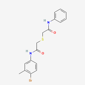 2-[(2-anilino-2-oxoethyl)thio]-N-(4-bromo-3-methylphenyl)acetamide