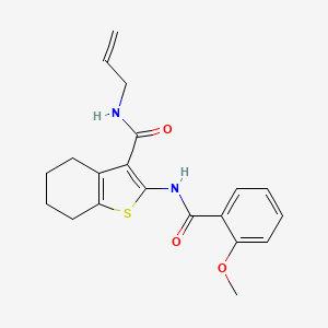 molecular formula C20H22N2O3S B3973738 N-allyl-2-[(2-methoxybenzoyl)amino]-4,5,6,7-tetrahydro-1-benzothiophene-3-carboxamide 