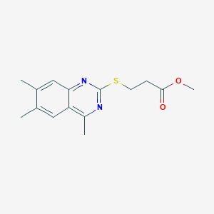 methyl 3-[(4,6,7-trimethyl-2-quinazolinyl)thio]propanoate