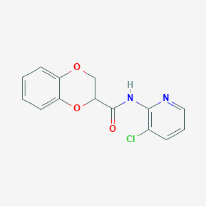 molecular formula C14H11ClN2O3 B3973743 N-(3-chloro-2-pyridinyl)-2,3-dihydro-1,4-benzodioxine-2-carboxamide 