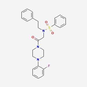 N-{2-[4-(2-fluorophenyl)-1-piperazinyl]-2-oxoethyl}-N-(2-phenylethyl)benzenesulfonamide