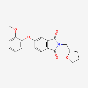 molecular formula C20H19NO5 B3973767 5-(2-methoxyphenoxy)-2-(tetrahydro-2-furanylmethyl)-1H-isoindole-1,3(2H)-dione 