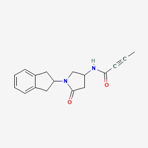 N-[1-(2,3-dihydro-1H-inden-2-yl)-5-oxo-3-pyrrolidinyl]-2-butynamide