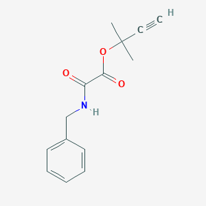 molecular formula C14H15NO3 B3973774 1,1-dimethyl-2-propyn-1-yl (benzylamino)(oxo)acetate 