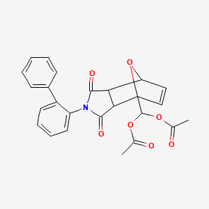 [4-(2-biphenylyl)-3,5-dioxo-10-oxa-4-azatricyclo[5.2.1.0~2,6~]dec-8-en-1-yl]methylene diacetate