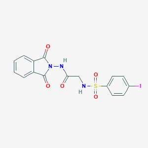molecular formula C16H12IN3O5S B397383 N-(1,3-dioxo-1,3-dihydro-2H-isoindol-2-yl)-2-{[(4-iodophenyl)sulfonyl]amino}acetamide 
