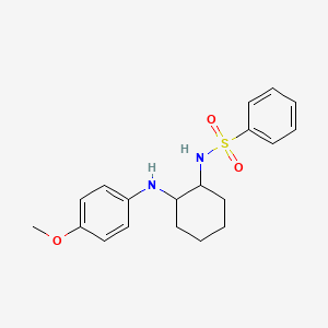 molecular formula C19H24N2O3S B3973832 N-{2-[(4-methoxyphenyl)amino]cyclohexyl}benzenesulfonamide 