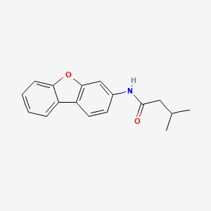 molecular formula C17H17NO2 B3973841 N-dibenzo[b,d]furan-3-yl-3-methylbutanamide 