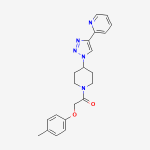 molecular formula C21H23N5O2 B3973850 2-(1-{1-[(4-methylphenoxy)acetyl]piperidin-4-yl}-1H-1,2,3-triazol-4-yl)pyridine 