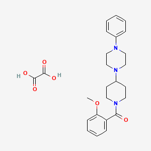 molecular formula C25H31N3O6 B3973867 1-[1-(2-methoxybenzoyl)-4-piperidinyl]-4-phenylpiperazine oxalate 