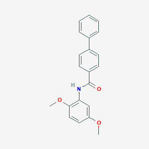 molecular formula C21H19NO3 B397387 N-(2,5-dimethoxyphenyl)-4-biphenylcarboxamide 