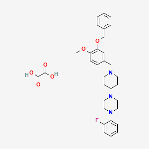 molecular formula C32H38FN3O6 B3973872 1-{1-[3-(benzyloxy)-4-methoxybenzyl]-4-piperidinyl}-4-(2-fluorophenyl)piperazine oxalate 