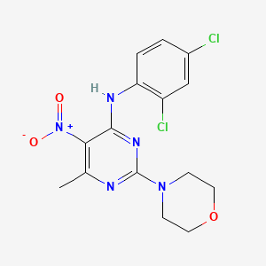 N-(2,4-dichlorophenyl)-6-methyl-2-(4-morpholinyl)-5-nitro-4-pyrimidinamine