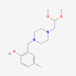 molecular formula C16H26N2O3 B3973884 2-{[4-(2,2-dimethoxyethyl)piperazin-1-yl]methyl}-4-methylphenol 