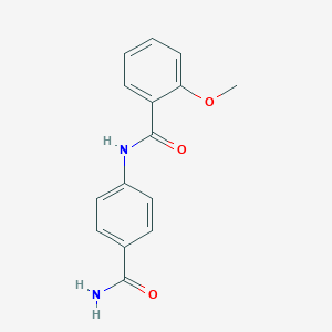 molecular formula C15H14N2O3 B397389 N-(4-carbamoylphenyl)-2-methoxybenzamide CAS No. 409340-04-1