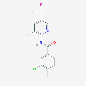 3-chloro-N-[3-chloro-5-(trifluoromethyl)-2-pyridinyl]-4-methylbenzamide