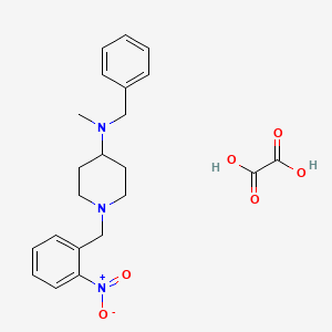 molecular formula C22H27N3O6 B3973894 N-benzyl-N-methyl-1-(2-nitrobenzyl)-4-piperidinamine oxalate 