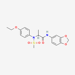 N~1~-1,3-benzodioxol-5-yl-N~2~-(4-ethoxyphenyl)-N~2~-(methylsulfonyl)alaninamide