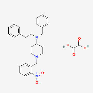 molecular formula C29H33N3O6 B3973935 N-benzyl-1-(2-nitrobenzyl)-N-(2-phenylethyl)-4-piperidinamine oxalate 