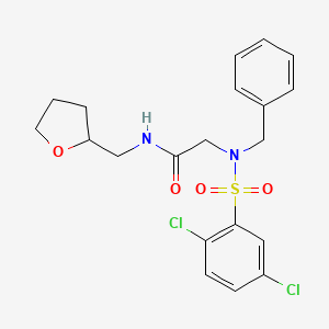 N~2~-benzyl-N~2~-[(2,5-dichlorophenyl)sulfonyl]-N~1~-(tetrahydro-2-furanylmethyl)glycinamide