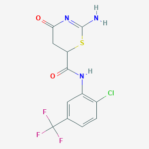 2-amino-N-[2-chloro-5-(trifluoromethyl)phenyl]-4-oxo-5,6-dihydro-4H-1,3-thiazine-6-carboxamide