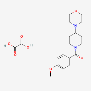 molecular formula C19H26N2O7 B3973952 4-[1-(4-methoxybenzoyl)-4-piperidinyl]morpholine oxalate 