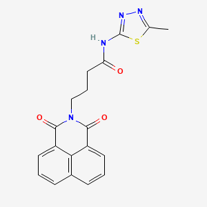 molecular formula C19H16N4O3S B3973964 4-(1,3-dioxo-1H-benzo[de]isoquinolin-2(3H)-yl)-N-(5-methyl-1,3,4-thiadiazol-2-yl)butanamide 