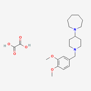 molecular formula C22H34N2O6 B3973969 1-[1-(3,4-dimethoxybenzyl)-4-piperidinyl]azepane oxalate 