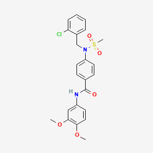 4-[(2-chlorobenzyl)(methylsulfonyl)amino]-N-(3,4-dimethoxyphenyl)benzamide