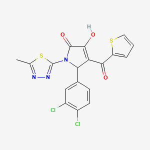 5-(3,4-dichlorophenyl)-3-hydroxy-1-(5-methyl-1,3,4-thiadiazol-2-yl)-4-(2-thienylcarbonyl)-1,5-dihydro-2H-pyrrol-2-one