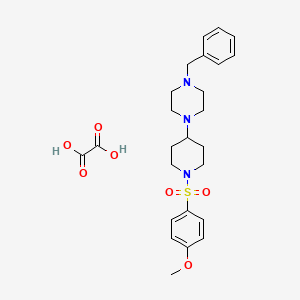 molecular formula C25H33N3O7S B3974044 1-benzyl-4-{1-[(4-methoxyphenyl)sulfonyl]-4-piperidinyl}piperazine oxalate 