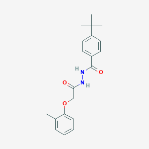 molecular formula C20H24N2O3 B397405 N'-(4-tert-butylbenzoyl)-2-(2-methylphenoxy)acetohydrazide 