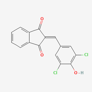 molecular formula C16H8Cl2O3 B3974051 2-(3,5-dichloro-4-hydroxybenzylidene)-1H-indene-1,3(2H)-dione CAS No. 25315-19-9