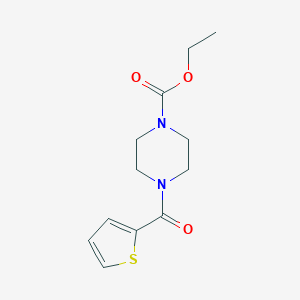 molecular formula C12H16N2O3S B397406 Ethyl 4-(2-thienylcarbonyl)piperazinecarboxylate CAS No. 333430-62-9